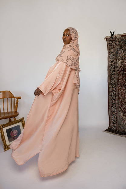 Abaya Rose Métallique