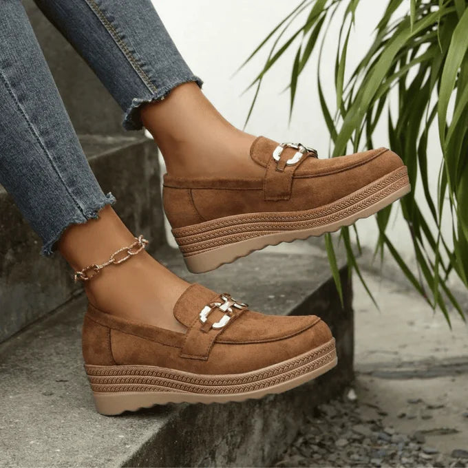 Chunky Buckle Loafers