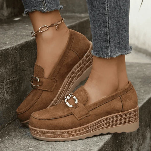 Chunky Buckle Loafers