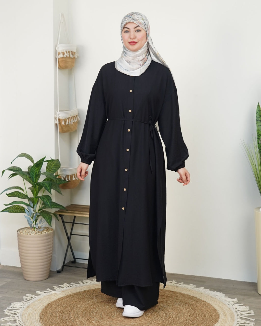 Ensemble Sundus — Col Mao & Ceinture Nouée