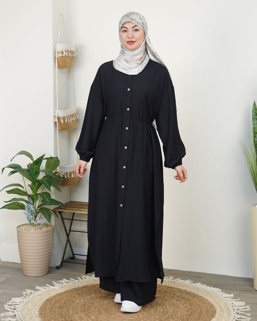 Ensemble Sundus — Col Mao & Ceinture Nouée